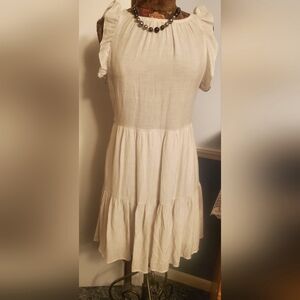 MINE BOHEMIAN CREAM DRESS SIZE MEDIUM